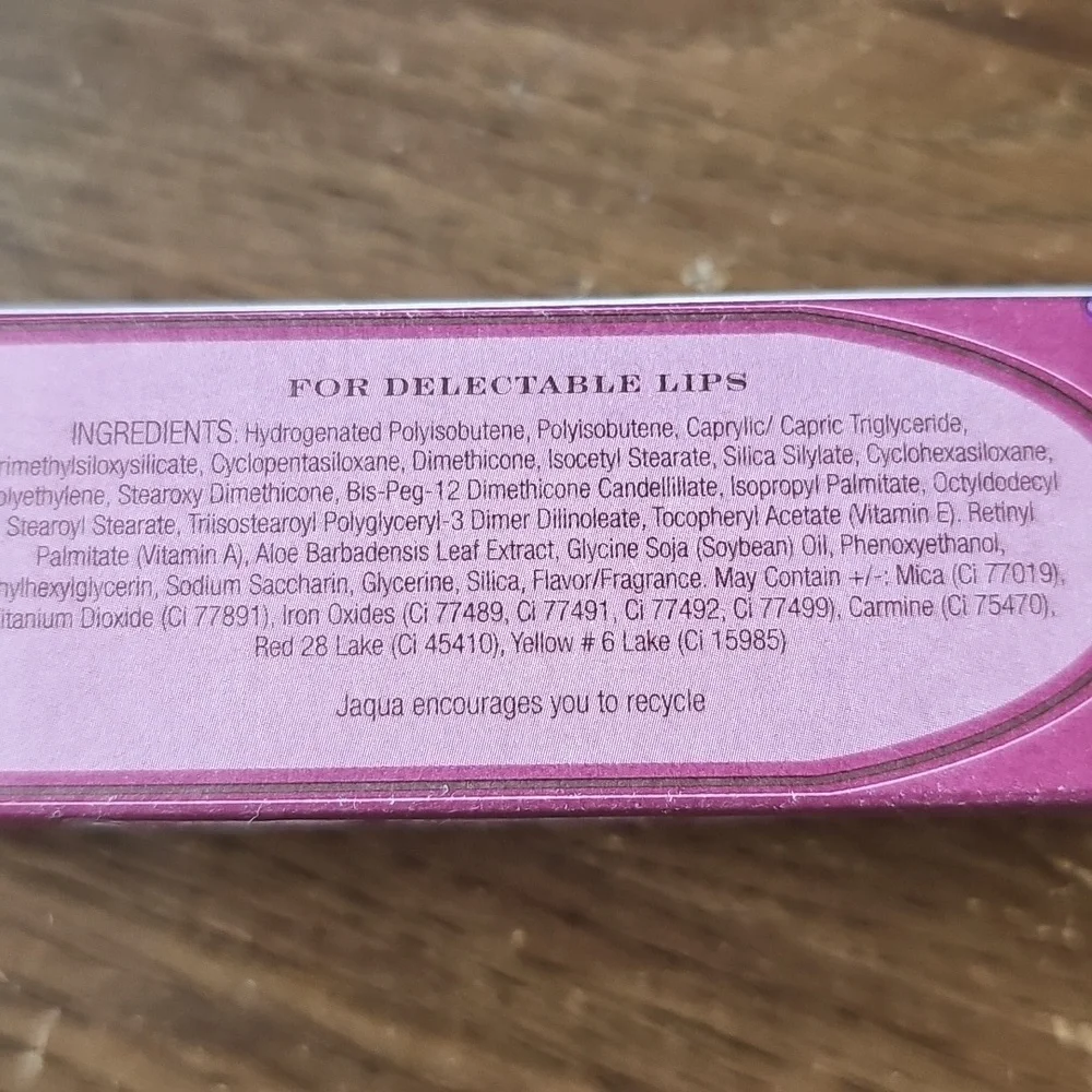NIB Jaqua Beauty Raspberry Buttercream Frosting Lip Whip Lip Gloss With Shimmer